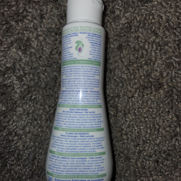 New Mustela cleansing water no rinse 100ml 3.38 fl oz - Picture 2 of 4